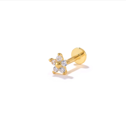 Piercing mini flor gold