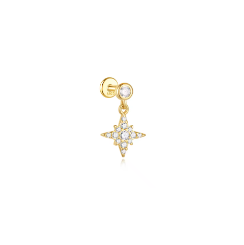 Piercing estrella del norte gold